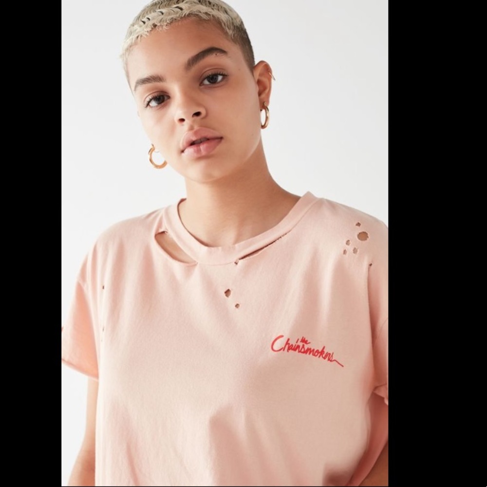 Urban Outfitters The Chainsmokers Distressed Tee - Picture 3 of 6